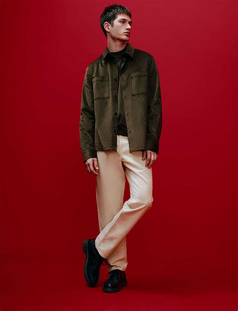 Buy Regular Fit Cotton Rich Corduroy Shirt at Marks & Spencer