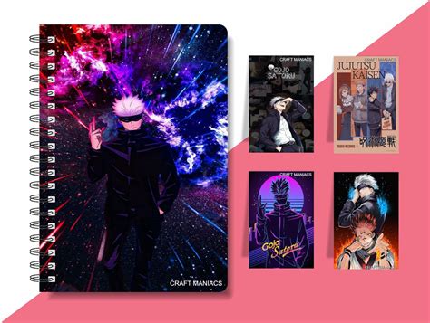 CRAFT MANIACS JUJUTSU KAISEN GOJO SATORU ART A5 RULED LAMINATED 160 ...