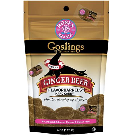 Goslings Ginger Beer Barrels Hard Candy Peg Bag 6 Count | Cow Crack ...