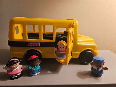 Fisher Little People School Bus 1995 Handicap Back Door Ramp 72372 ...