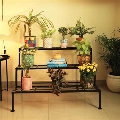 3 Step Planter Stand for Multiple Plants and Pots Stand, Indoor Shelf ...