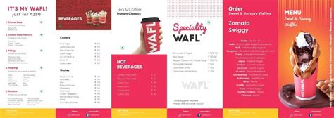 Menu at WAFL Café, New Delhi, Shop 1
