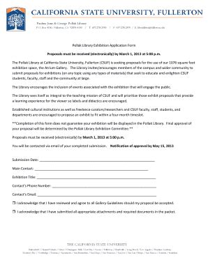 Fillable Online library fullerton Application on Letterhead - Pollak ...