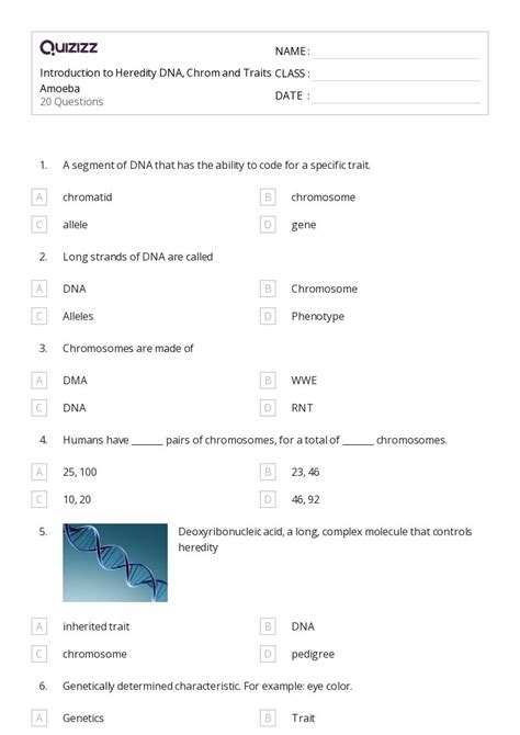 50+ introduction to heredity worksheets for 12th Class on Quizizz ...