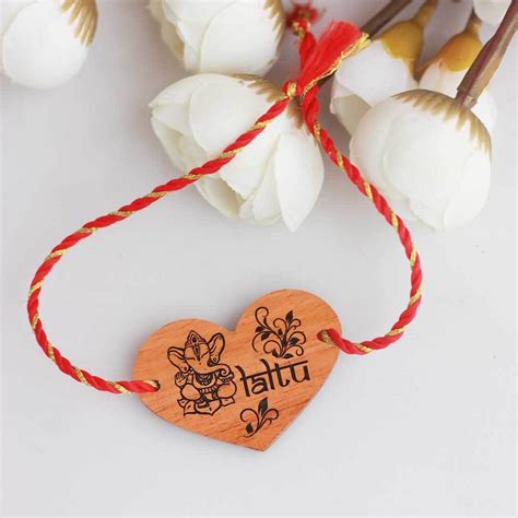 Personalised Wooden Rakhi & Greeting Card For Brother | Wooden Gifts ...