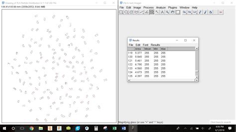 ImageJ Particle Size Distribution Tutorial 的图像结果