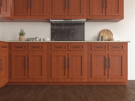 Dark Cherry Wood Cabinets And Dark Wood Floors