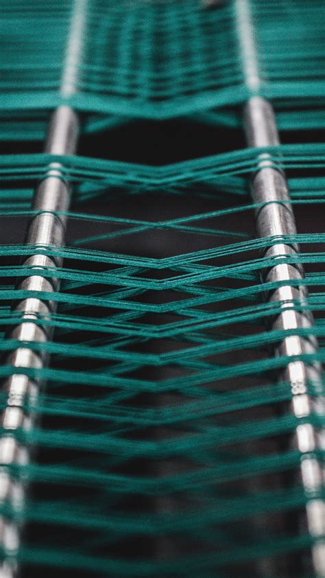 Download wallpaper 1350x2400 threads, weave, green, macro iphone 8+/7 ...