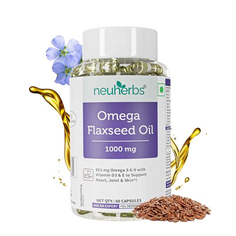 Buy Omega 3 Flaxseed Fish Oil Capsules 1000mg & Tablets Online– Neuherbs