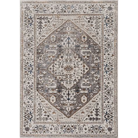 KAS Rugs Inspire 8 X 10 (ft) Grey Indoor Medallion French Country Area ...