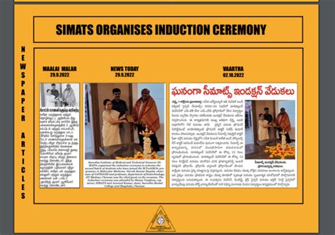 Newspaper Articles — ORAL PATHOLOGY-SAVEETHA
