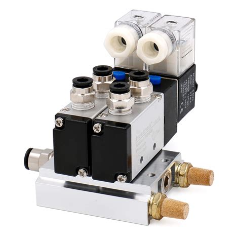Heschen Electrical Pneumatic Twin Solenoid Valve 4V210-08 220VAC PT1/4 ...