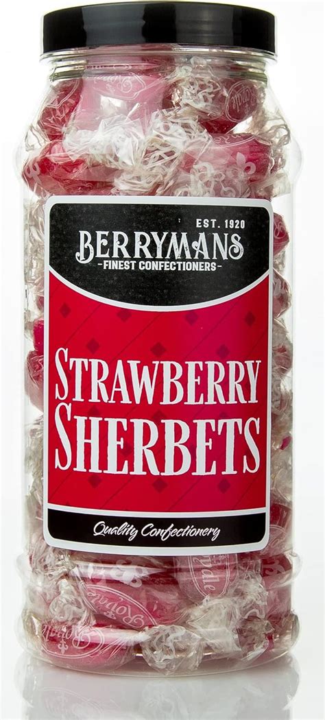 Buy Original Strawberry Sherbets Retro Sweets Gift Jar by Berrymans ...