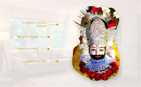 Wood Khatu Shyam Ji Photo Frame, Hare Ka Sahara Baba Religious Frame 8 ...
