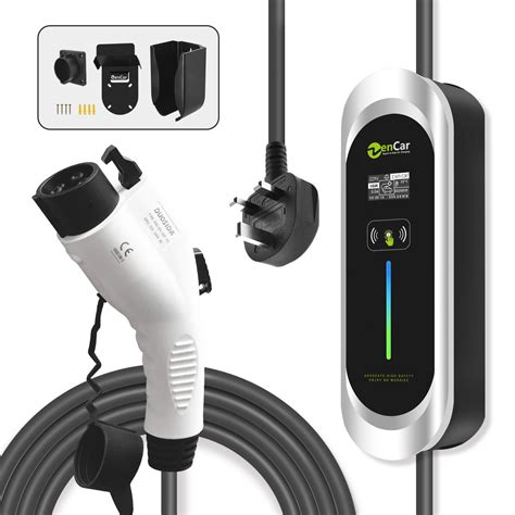 10A Level 2 Smart Evse EV Charger Portable Car Charging Box with Type 1+ UK Plug - EV Charging ...