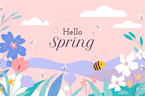 Flat spring background | Free Vector