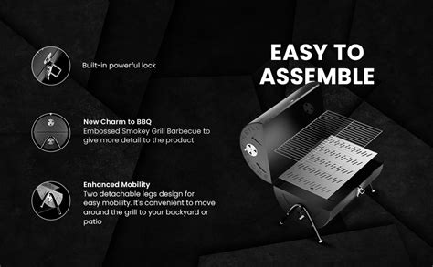 H Hy-tec (Device) Hybb, Smokey Charcoal Grill Barbeque With 10 Skewers ...