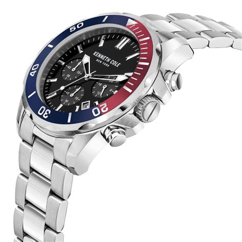 Buy Online Kenneth Cole Quartz Chronograph Black Dial Stainless Steel ...