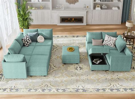 HONBAY Convertible U Shaped Modular Sofa Sectional India | Ubuy