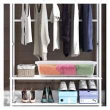 40 Quart Plastic Underbed Storage Box, Large Clear Shallow Box With ...