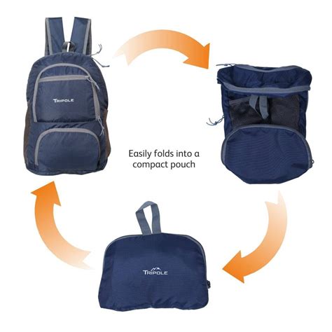 Foldable Day Pack - 20 Litre - Blue | OutdoorTravelGear.com