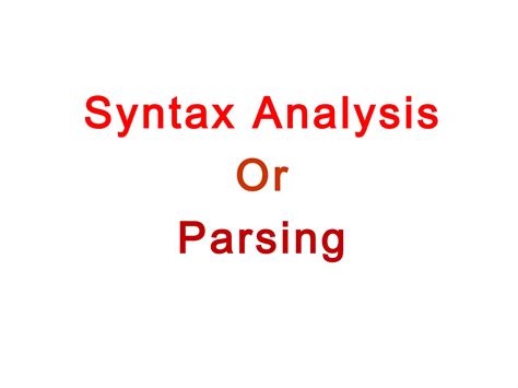 Image result for Syntax Analysis Example