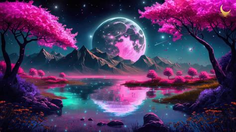 Moon Night Cherry Blossom 4K #3291m Wallpaper 4K PC