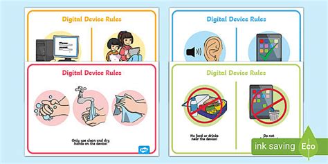 Digital Device Rules Display Posters