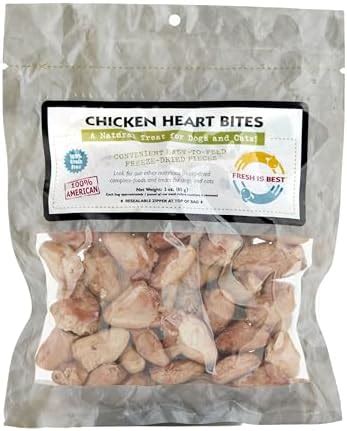 Buy Fresh is Best Freeze Dried Raw Whole Chicken Heart Treats for Dogs ...