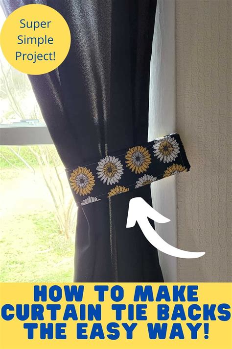 How To Make Curtain Tie Backs The Easy Way!