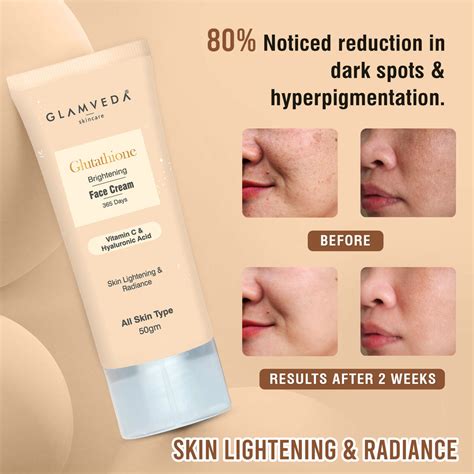 Glamveda Glutathione Brightening Face Cream For Dark spots & Age spots ...