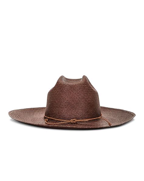 SENSI STUDIO Wide Brim Hat in Chocolate | FWRD
