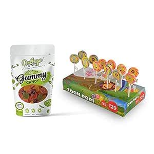 Toonpops Assorted Fruit Flavoured Swirl Lollipops (12 pcs) + Orileys ...