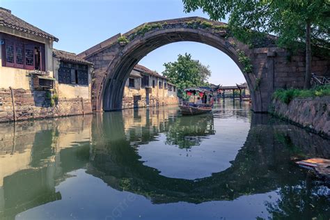 Fundo Ponte Shiqiao E Caverna Em Shuixiang Antiga Cidade Fundo, Cidade ...
