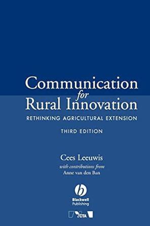 Buy Communication for Rural Innovation: Rethinking Agricultural ...