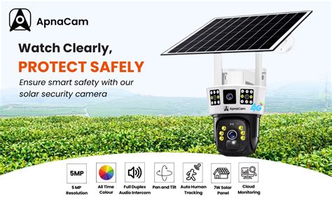 Buy ApnaCam 8Mp Solar 4G SIM Support Pan & Tilt Zoom Dual Lens CCTV ...