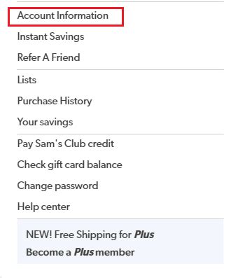 Image result for Sam's Club My Account