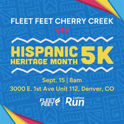 Hispanic Heritage Month 5K- September 15th - Fleet Feet Cherry Creek ...