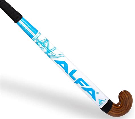 Buy A L F A Magnum Wooden Hockey Stick with Sticker Finish (37, White ...