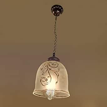 Buy Arus Ceiling Pendant Designer Bell Shaped Hanging Lamp (Clear ...