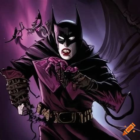 Illustration of Batman as a vampire on Craiyon