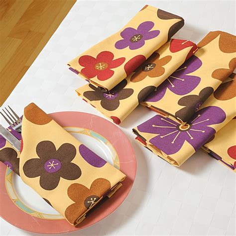 Buy SWAYAM Floral Print Dinner Napkins - Set of 6 from Swayam at just ...