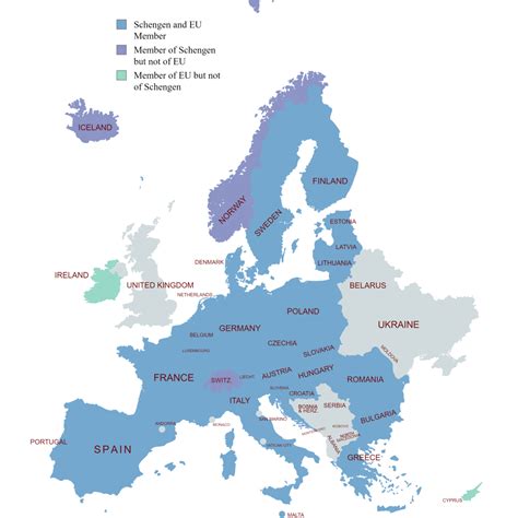 Schengen Area - List of the 29 Schengen Countries