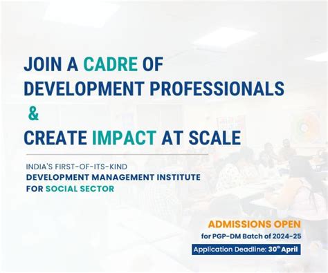 11-month PG Program in Development Management | Social Sector Program