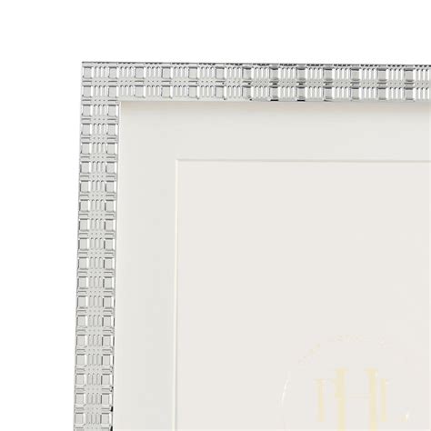 Shop Silver Plated Geometric Pattern Metal Photo Frame - Large - at ...