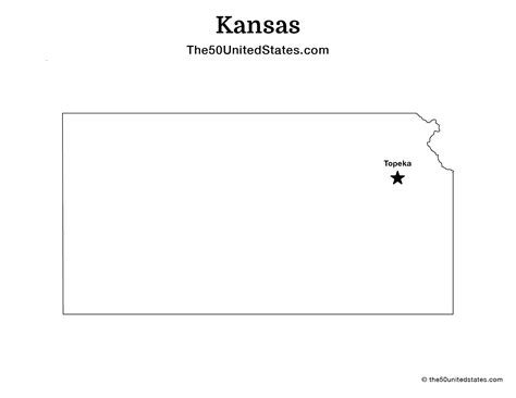 Free Printable State Map of Kansas with Cities (Labeled) | The 50 ...