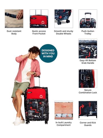 Large Trolley Bag | Big Trolley Bags | Large Red Trolley Bag