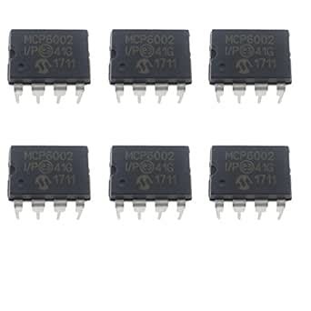 MCP6002-I/P DIP-8 1 MHz Gain Bandwidth Product, Low-Power Op Amp Pack ...