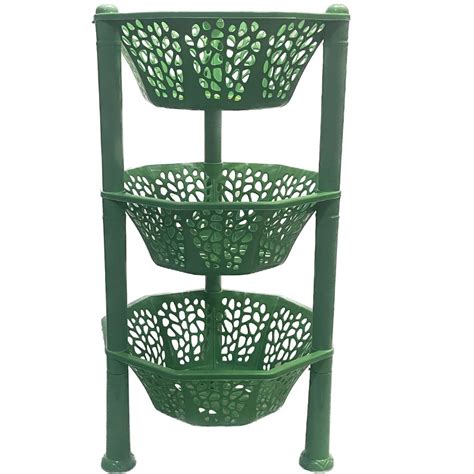 Skylii Multipurpose Basket Stand Rack 3 Layer for office & kitchen ...