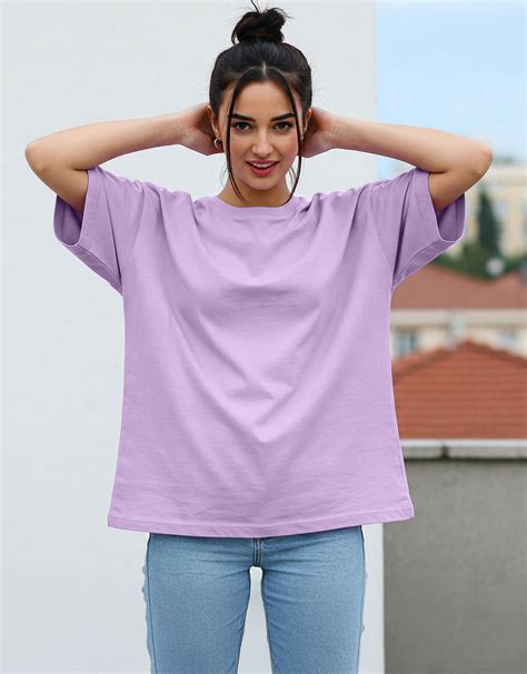 Lilac Plain Oversized T-Shirt – Juneberry